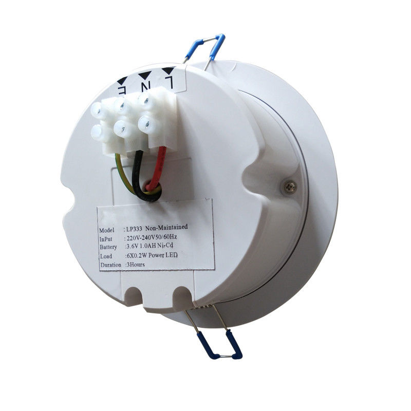 6個 5730 業務用LED 3W 天井埋込型非常灯 バッテリーバックアップ付き IP20 スチール筐体 L117N