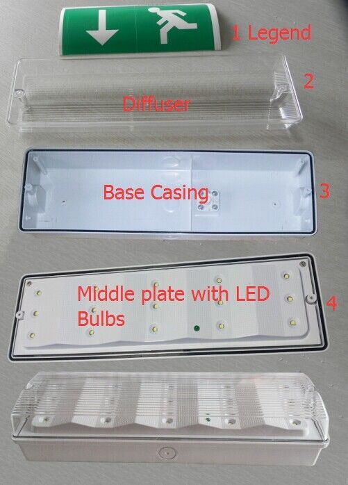充電式防水緊急ライト 3W LED ウェットロケーション アウトドア ABSケーシング IP65 L102M