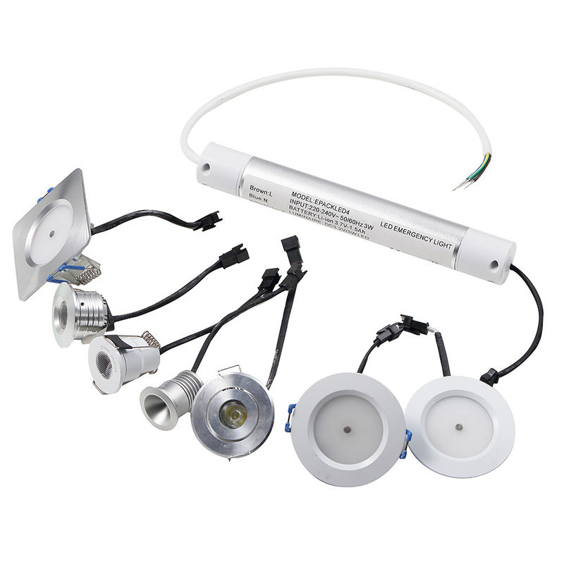 アルミキャッシング 3W LED 充電可能な緊急用ライト バッテリーバックアップ IP20 高明るさ L124N