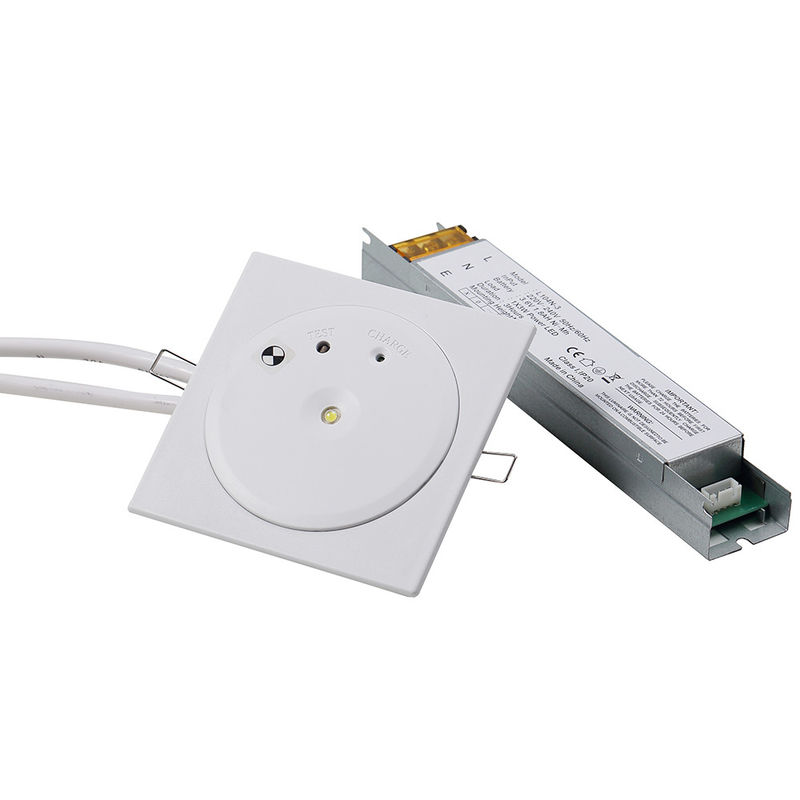 CE 承認の埋め込み型 LED ダウンライト火災非常灯、1 ワット SMD 白色 LED および Ni-Cd バッテリー付き