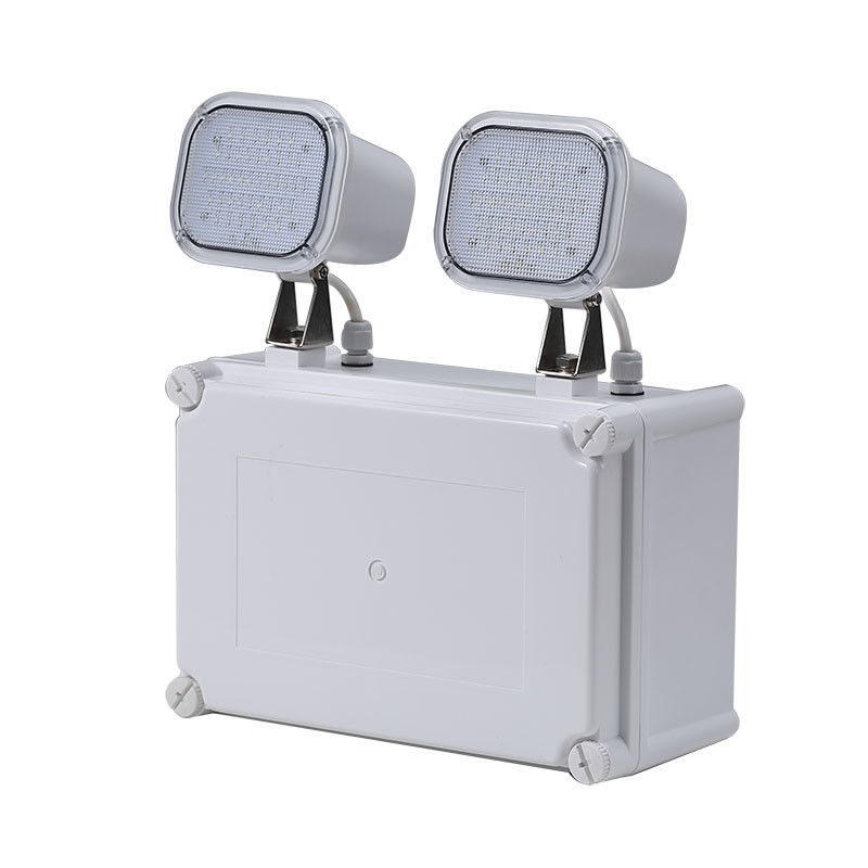 バッテリーバックアップ3時間LED充電式IP65ツインスポット非常灯PCケーシングL107N
