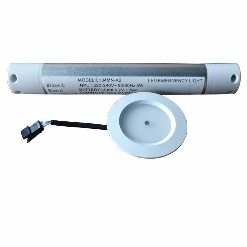 アルミキャッシング 3W LED 充電可能な緊急用ライト バッテリーバックアップ IP20 高明るさ L124N