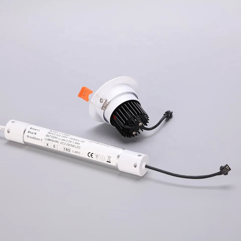 10°Cから55°Cの天井用緊急灯具 指示灯付き緑色AC電源とNi-CD電池 3.6V/0.6Ah
