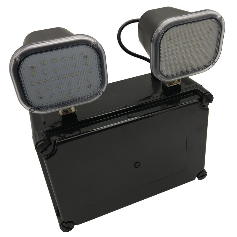 220V入力 2x6W ツインヘッド非常灯 LED 3年保証 50000時間寿命