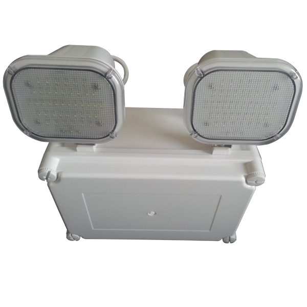 220V Input High Lumen Battery Operated Twin Spot LED Emergency Light with IP65 Waterproof
