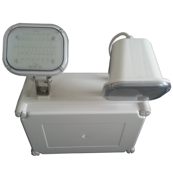 220V Input High Lumen Battery Operated Twin Spot LED Emergency Light with IP65 Waterproof