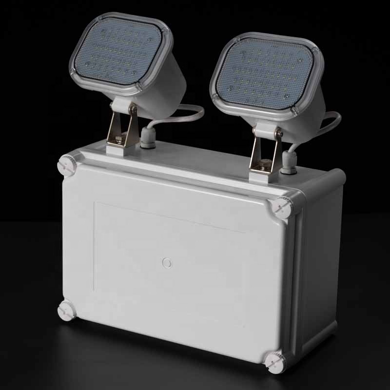 IP65 Waterproof Rechargeable Twin Spot Emergency Light with 3-Year Warranty and 220V Input