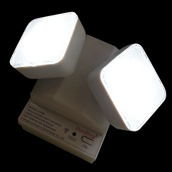 6W ツインスポット LED 非常用灯 6500K 3.6V 3.0Ah Ni-Cd バッテリー PC キャッシング IP20
