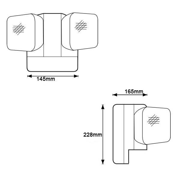 6W ツインスポット LED 非常用灯 6500K 3.6V 3.0Ah Ni-Cd バッテリー PC キャッシング IP20