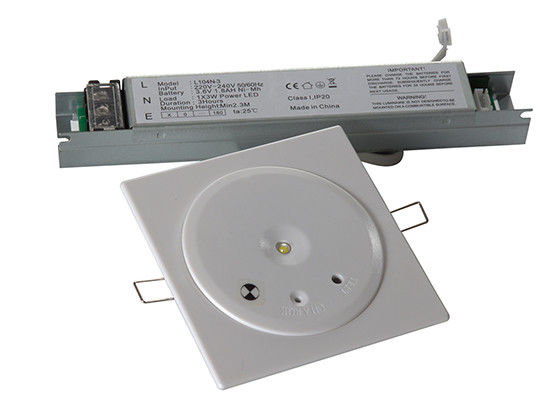 バッテリーバックアップ付きIP20定格商業用天井緊急灯 3時間連続点灯 非常時点灯 LEDランプ