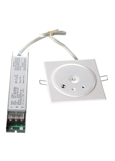 CE 承認の埋め込み型 LED ダウンライト火災非常灯、1 ワット SMD 白色 LED および Ni-Cd バッテリー付き